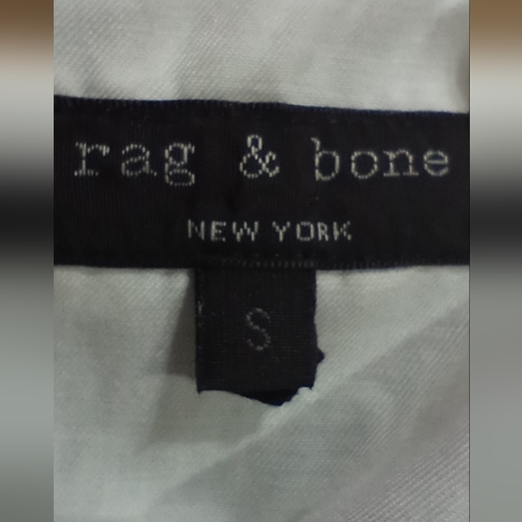 Rag & Bone Top with Zippered Back Blue Mixed Striped Pattern Size Small - Picture 3 of 5